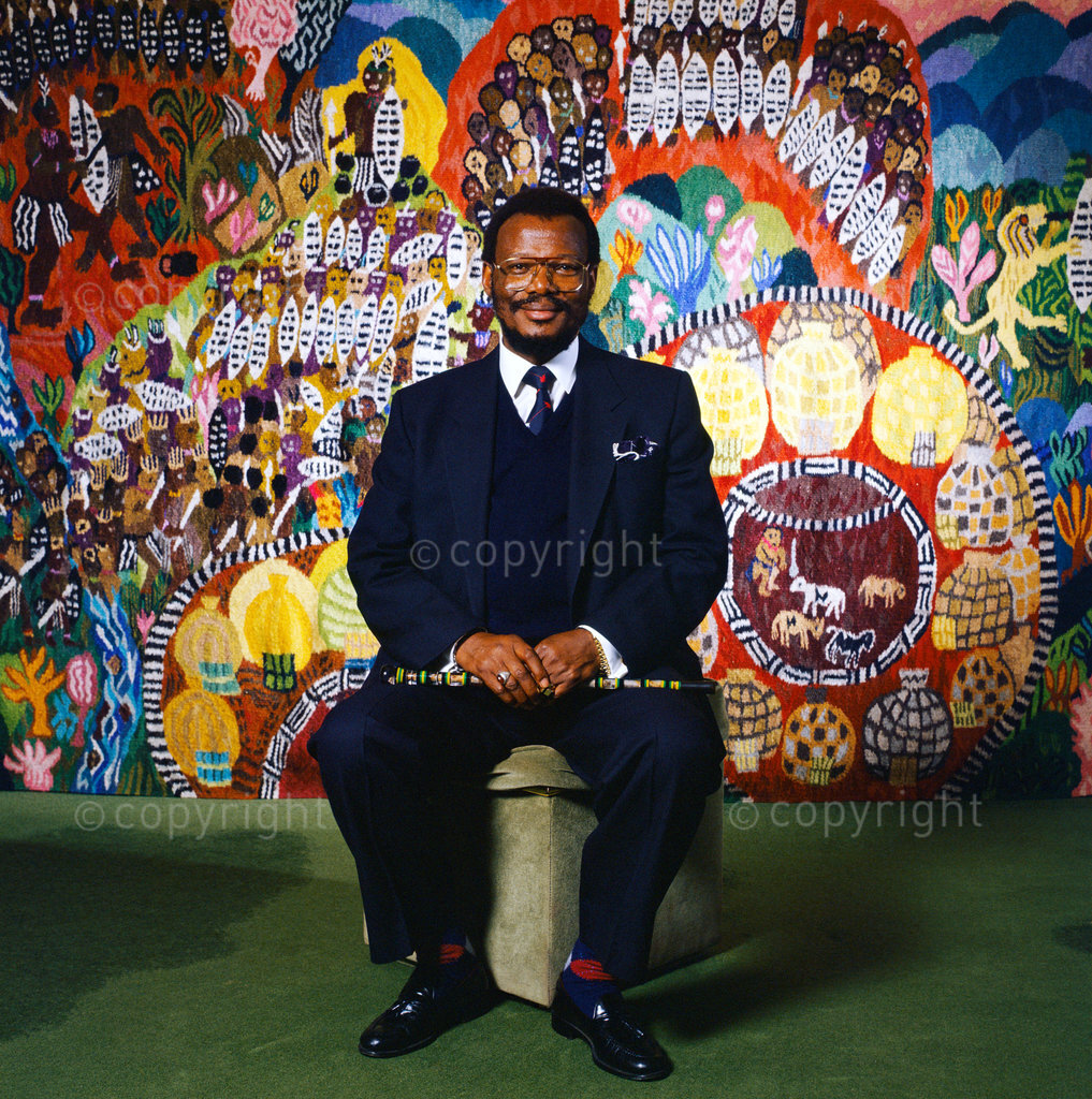 Portrait of Chief Mangosuthu Buthelezi in Ulundi, KwaZulu-Natal; October 1990; African Image Pipeline, South Photos