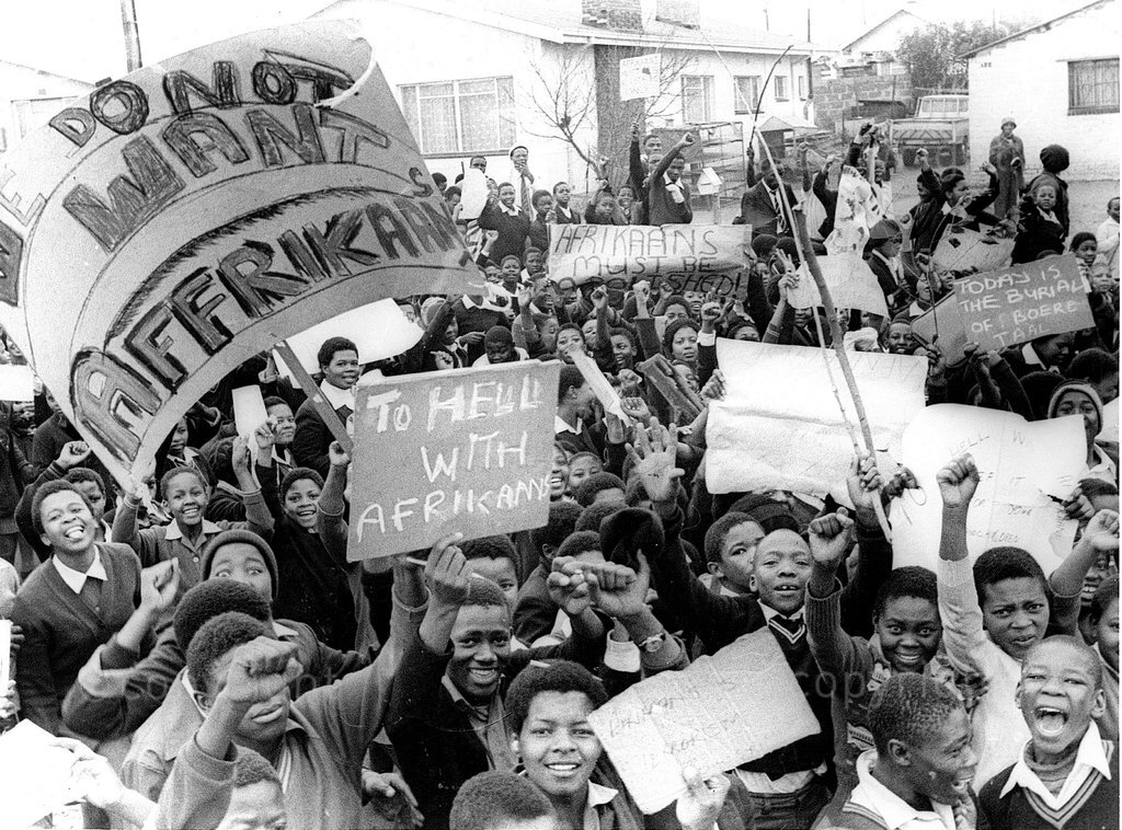 The day Our Kids Lost Faith – Soweto Uprising: marching kids, in a mood common to school kids the world over, happy that they were not in class, good naturedly protesting against the use of Afrikaans a medium of instruction at their schools. They march from Naledi Township, at the south-western end of Soweto, collecting others on their route to Orlando East, the north eastern end of the vast complex. If the police had not tried to wrest the posters from the children, if they had not tried to arrest any of them, if they had not tried to set dogs on to them, if they had not fired shots, June 16 would not have been as black a day as it turned out to be.