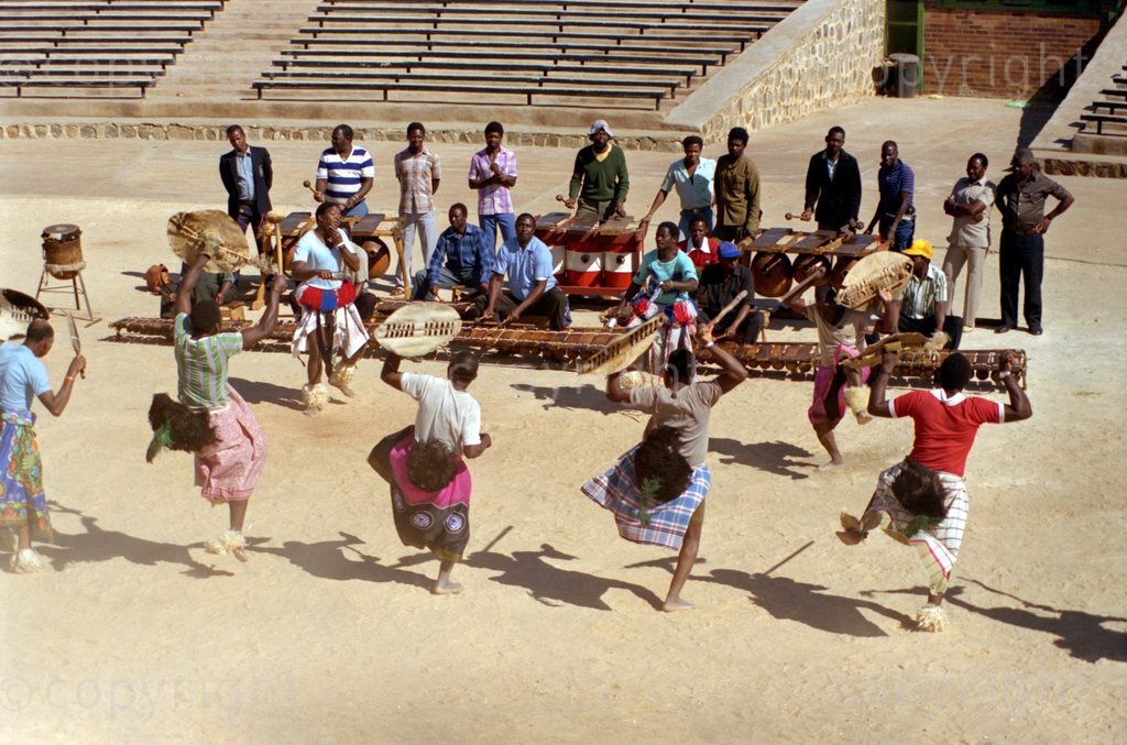 Venâncio Mbande and group at Wildebeesfontein mine, near Rustenburg in 1985.
