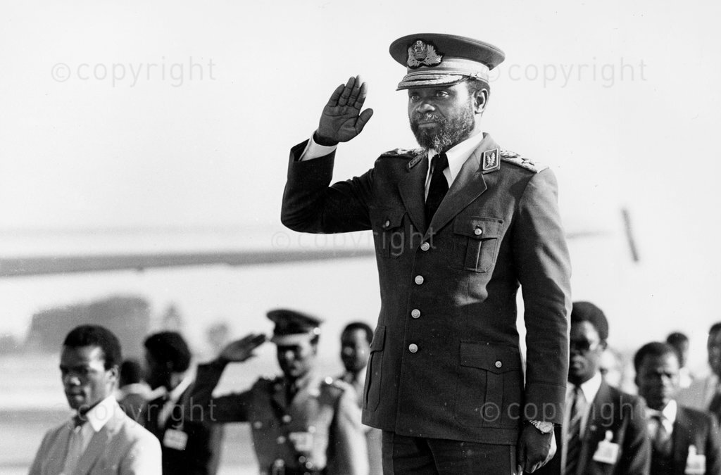 PXPW0015   Namibia ,Non-allaigned Summit  october  1986.
Samora Machel  Mozambique leader

Photograph:Paul Weinberg/South Photographs