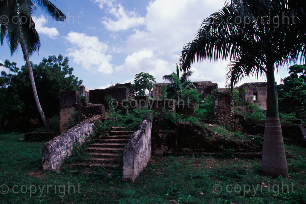 The Mbweni Ruins was once St. Mary's School for Freed Slave Girls and was built between 1871 and 1874 by the Universities Mission to Central Africa (UMCA). As slaves were freed by the British from illegal dhow traders, a village of freed slaves developed around the mission. At one point there were at least 250 freed slaves living there.
