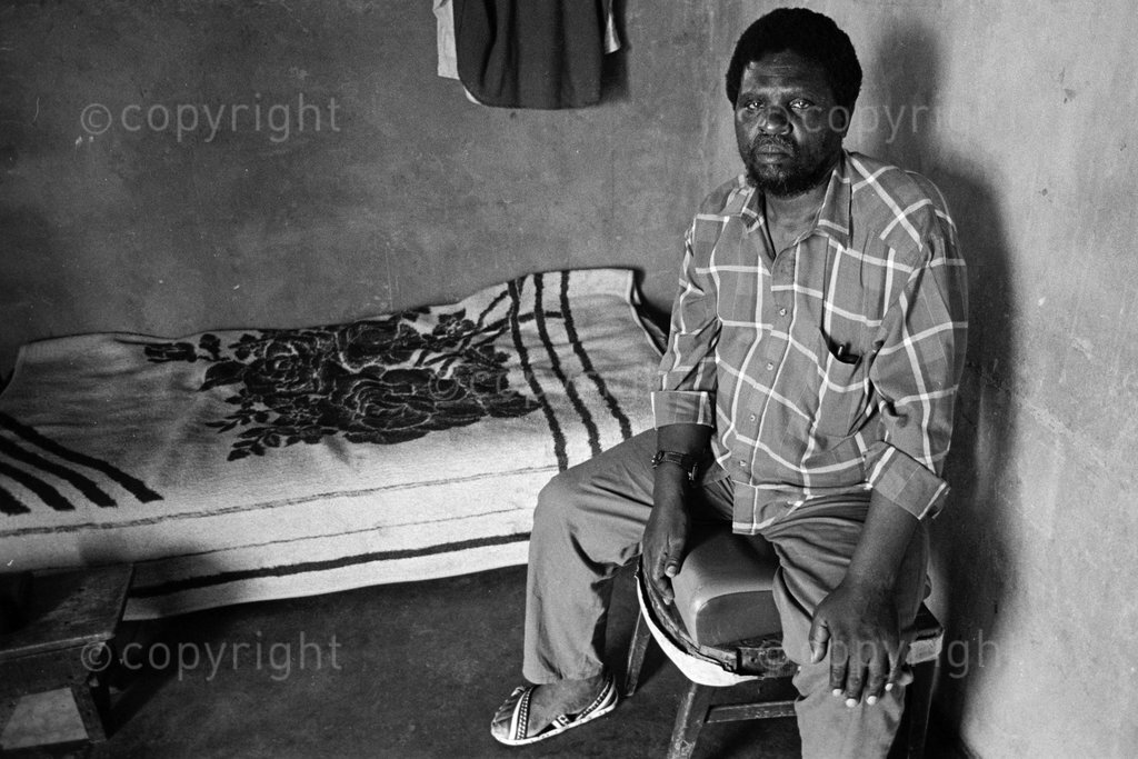 Bus driver in his rural home at Khekhe Mthethwa's homestead, KZN
