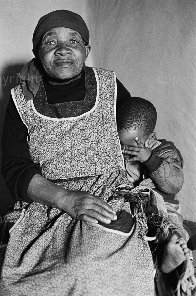 Elderly people and young children are left behind in Transkei as men leave as migrant labourers