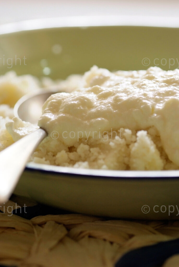 putu is made from maize corn and maas is amde from fermented milk together they form a staple food of many in South Africa