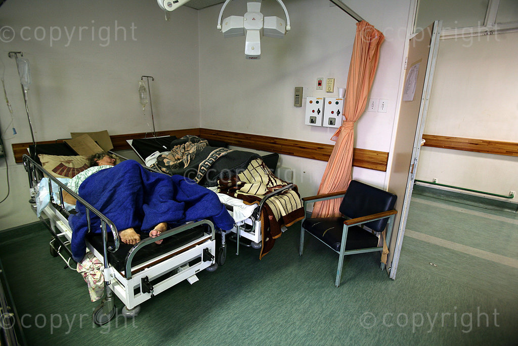 26/05/2009. Terrible conditions at the Edenvale Hospital in Johannesburg. There are few doctors and wards available to deal with the influx of patients. Many patients resort to sleeping in the corridors of the hospital. Government has come under criticism for their inadequacy in dealing with the issue. Photo: ALON SKUY. Â© THE TIMES/ TIMES MEDIA