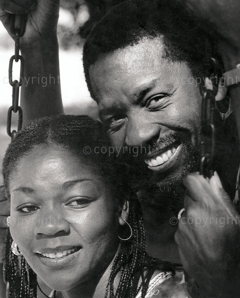Letta Mbuli poses with her husband Caiphus Semenya in Botswana in the 1970s. THey left South Africa in the previous Decade to live in exile