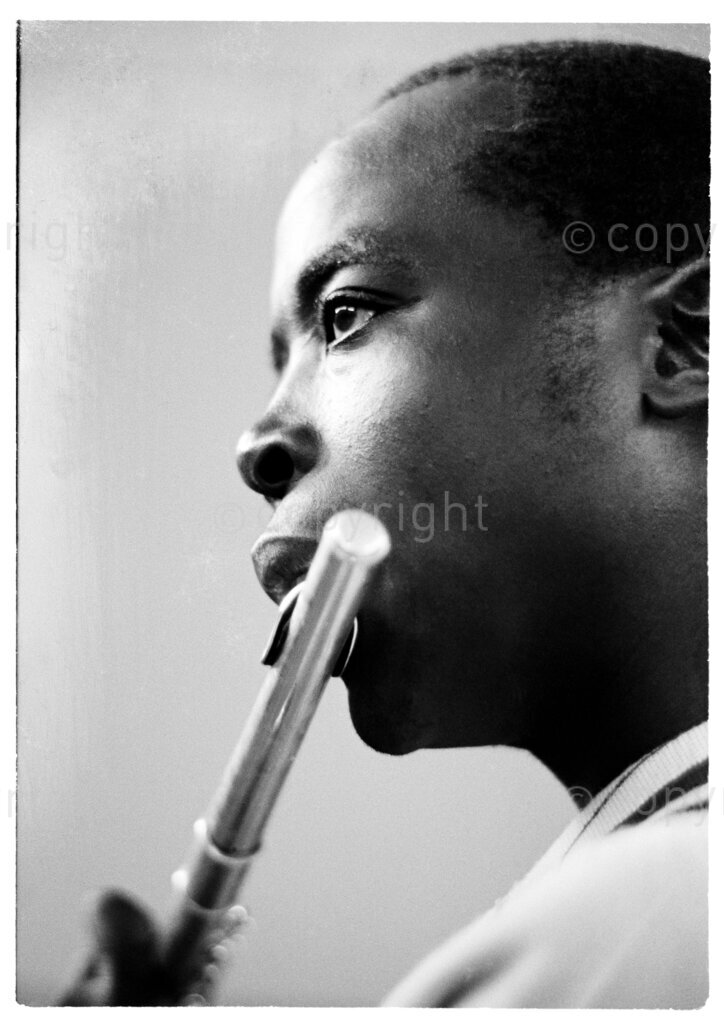 Robert Sithole (flute); Langa Community Centre, Langa, Cape Town; 1973.
