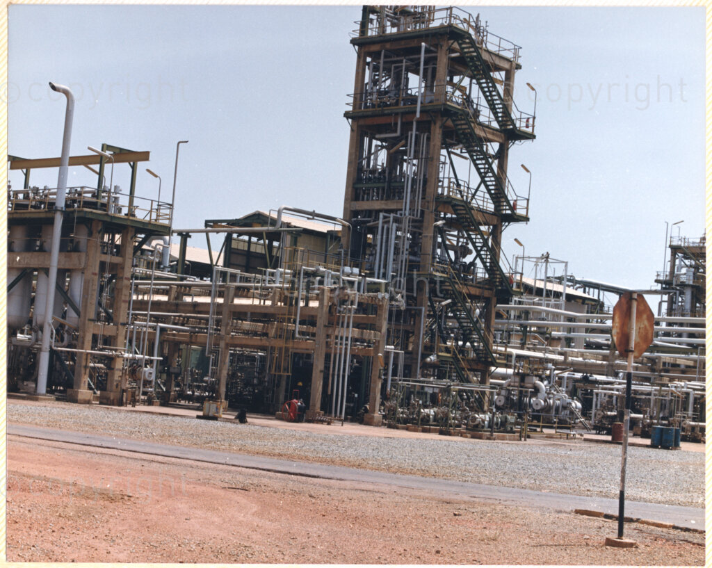 Kaduna Refinery, Kaduna, Kaduna, Nigeria, 19900515. PHOTO: ANC Archives.

Infrastructure at Kaduna Refinery, Nigeria, 15 May 1990.