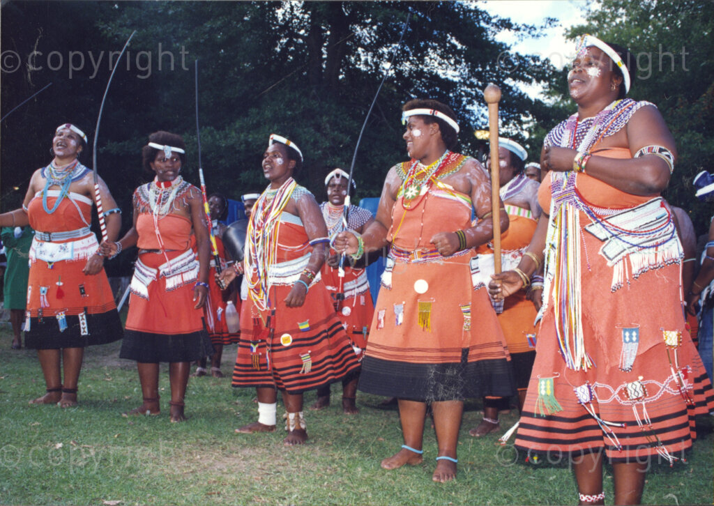 Cape Town, Western Cape, South Africa, 19970418. PHOTO: ANC Archives.

A group of Xhosa women from the Eastern Cape wearing traditional attire dancing at the inauguration of the National Council of Traditional Leaders in Cape Town, Western Cape, South Africa on 18 April 1997.