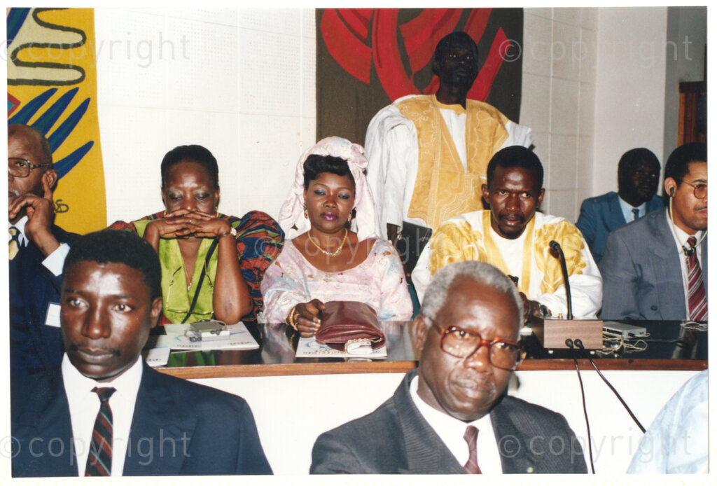 Senegal, 19920601. PHOTO: ANC Archives.

A group photo with many people (some wearing traditional clothes), during Nelson Mandela's visit to Senegal in June 1992, possibly during the Twenty-Eighth Assembly of Heads of States and Government of the Organisation of African Unity (OAU) in Dakar.