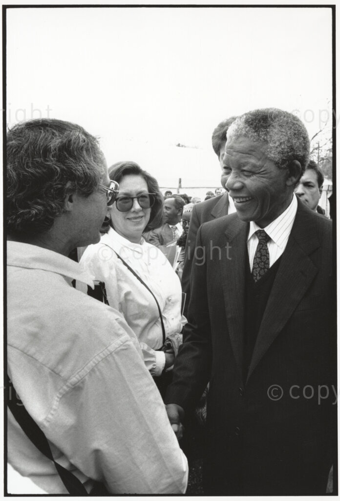 Rothko Chapel, Houston, Texas, United States of America, 19911208. PHOTO: ANC Archives.

Nelson Mandela interacts with guests at the Rothko Chapel Awards in Houston, Texas, on 8 December 1991, where he delivered the keynote address and was awarded the Carter-Menil Human Rights Prize by former President of the United States of America, Jimmy Carter and Dominique de Menil, French-American art collector, philanthropist and founder of the Menil Collection. The awards recognize individuals and organizations who, at great risk, denounce violations of human rights.