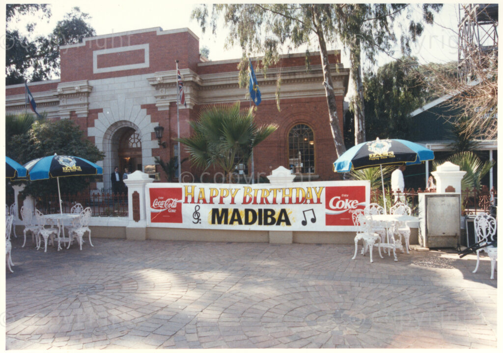 Gold Reef City, Johannesburg, Gauteng, South Africa, 19950717. PHOTO: ANC Archives.

A banner welcomes the President of South Africa, Nelson Mandela, fondly known as Madiba, to his 77th birthday celebration at Gold Reef City, Johannesburg, on Monday the 17th July 1995. More than 2,000 underprivileged children, including 34 children who are currently imprisoned, street children, children from orphanages, mentally disabled children and children who have been abused, have been invited to attend his birthday celebration with him. Madiba is attending this function in his personal capacity as he places special emphasis on the plight of children. Nelson Mandela was born on the 18th July 1918 in Mvezo, a small village in the Eastern Cape.