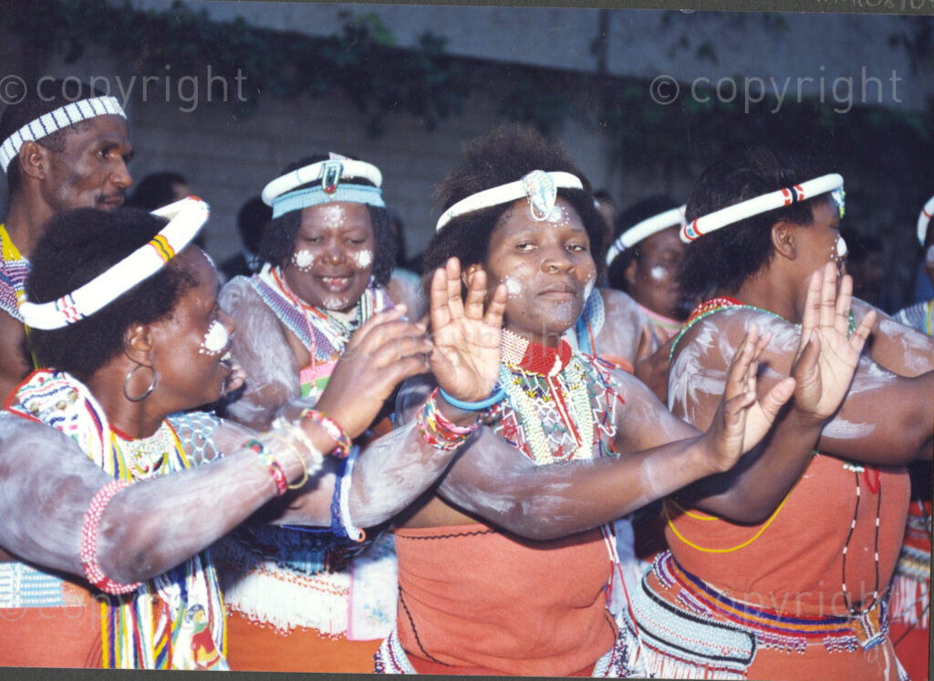 Cape Town, Western Cape, South Africa, 19970418. PHOTO: ANC Archives.

A group of Xhosa women from the Eastern Cape wearing traditional attire dancing at the inauguration of the National Council of Traditional Leaders in Cape Town, Western Cape, South Africa on 18 April 1997.