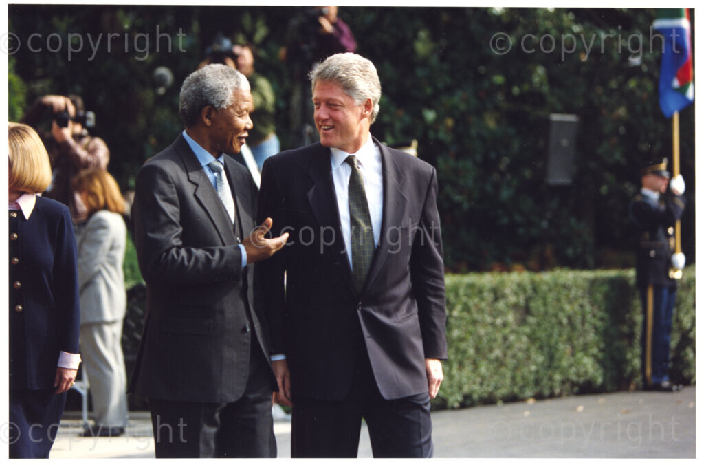 The White House, Washington D.C, United States of America, 19941004. PHOTO: ANC Archives.

The visit of his excellency Nelson R. Mandela the President of South Africa and Ms. Mandela - Hlongwane.