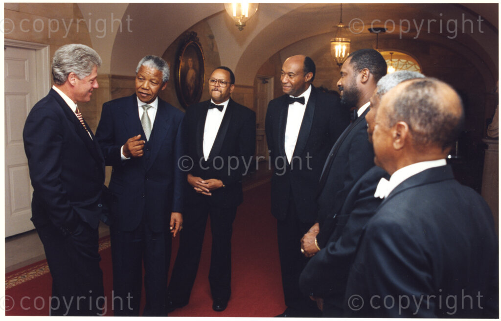 The White House, Washington D.C, United States of America, 19941004. PHOTO: ANC Archives.

The visit of his excellency Nelson R. Mandela the President of South Africa and Ms. Mandela - Hlongwane.