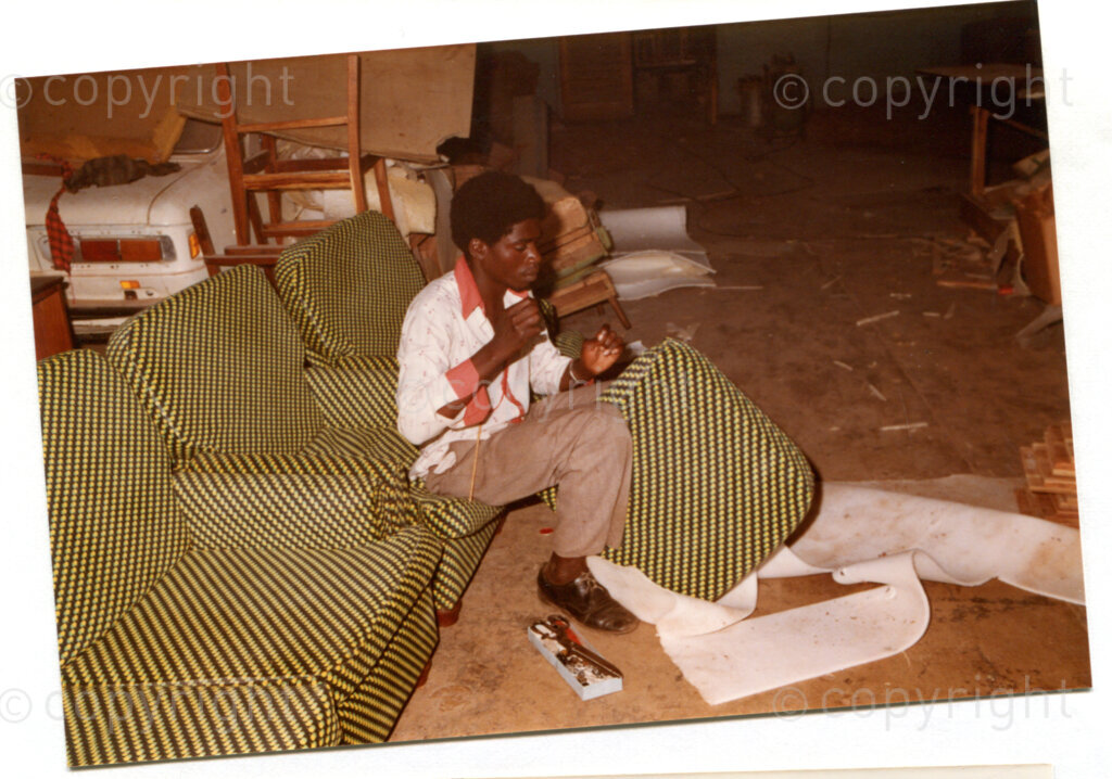 The ANC's Star furniture factory near Lusaka, Zambia, 1984. Photographer unknown.