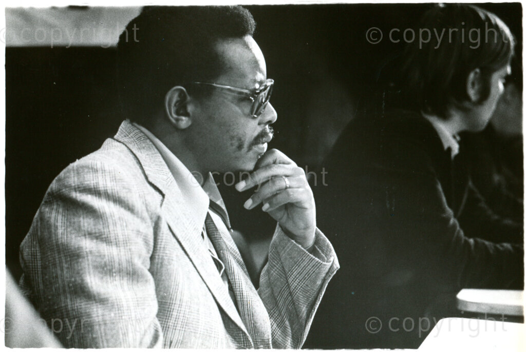 Tony Mongalo (ANC Chief Rep. in the GDR around 1980); Netherlands, 1980s. Photographer: Hans van den Bogaard.