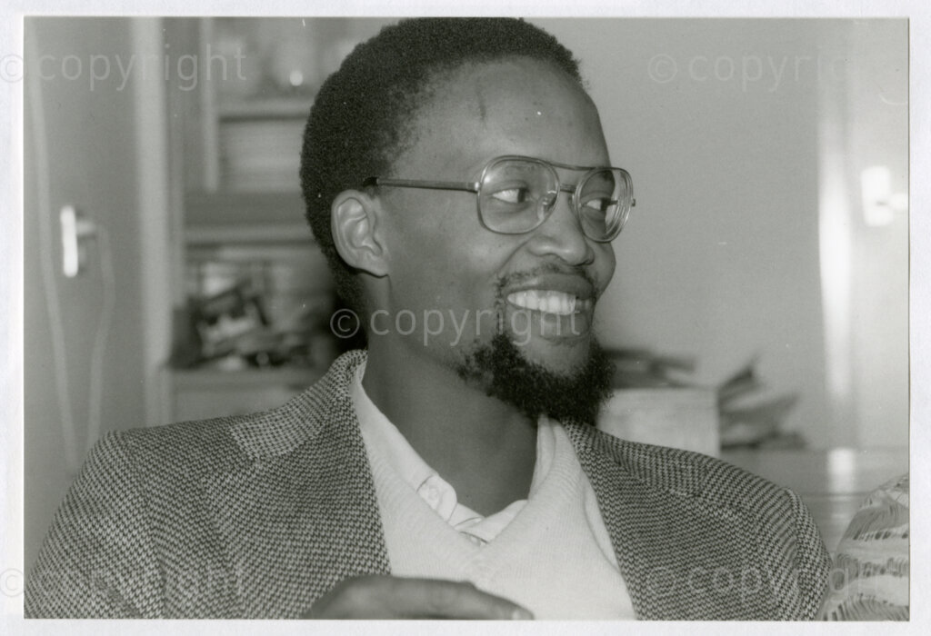 Radio Freedom worker Lefa Makhetha in The Netherlands for a technical training course with the National Broadcasting Organisation, May-June 1986. Photographer: Inge Goijaerts.