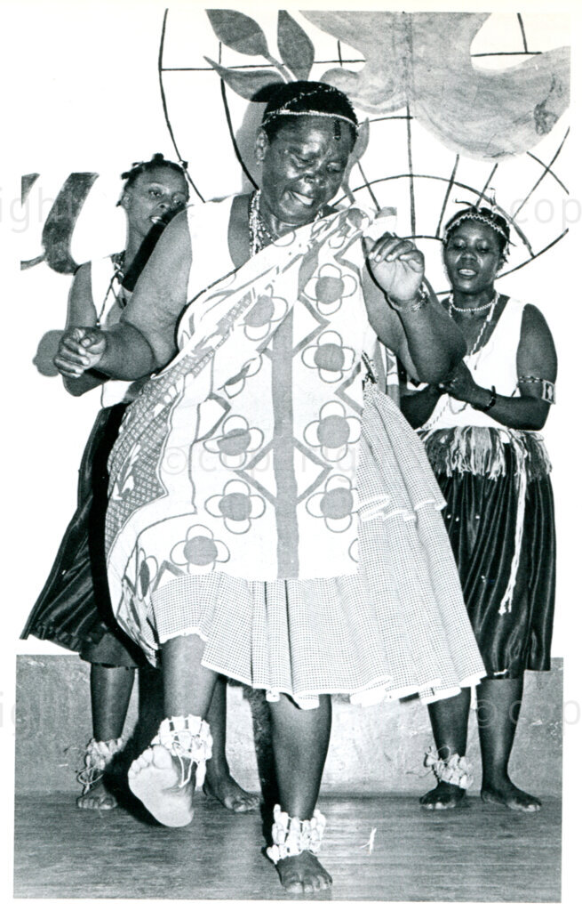 Meeting to celebrate International Women's Day in Mazimbu, Tanzania, 8 March 1984. Photo: Eli Weinberg Photo Lab.