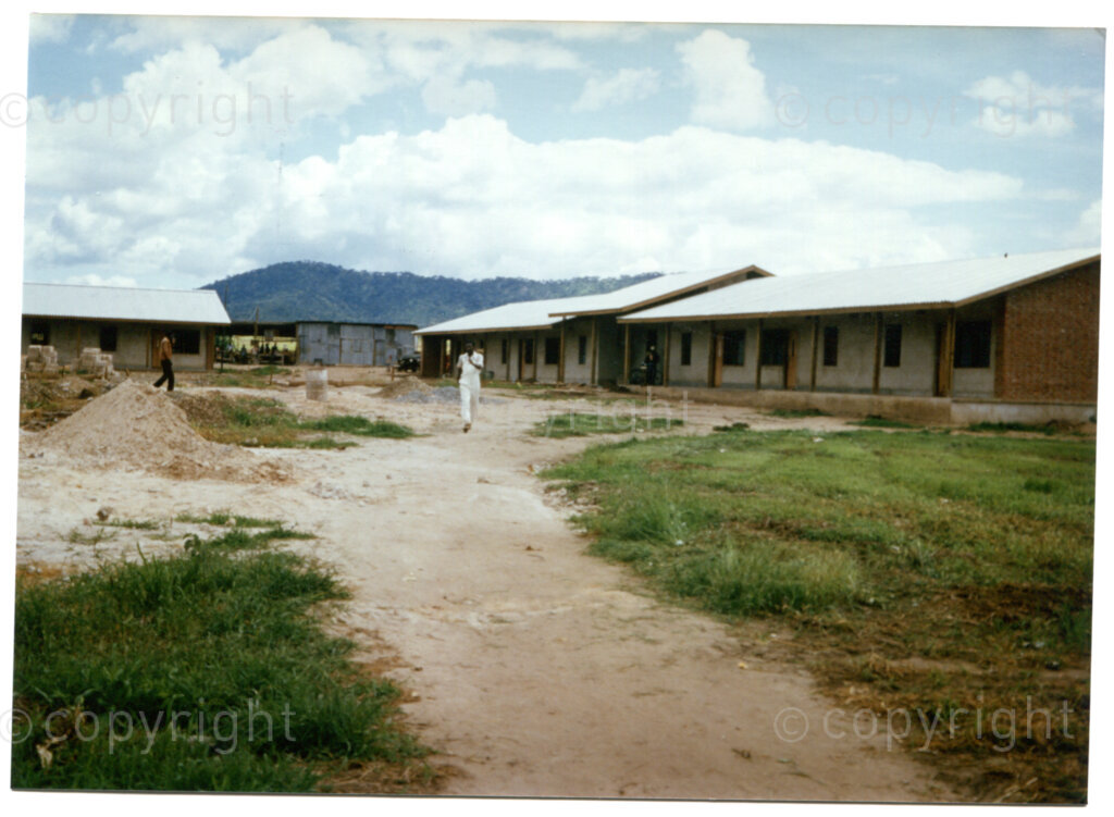 Unit One under construction in Mazimbu, Tanzania, 1980. Photographer unknown. (colour print from slide)