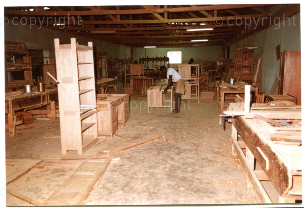 The ANC's Star furniture factory near Lusaka, Zambia, 1984. Photographer unknown.