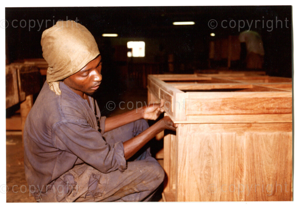 The ANC's Star furniture factory near Lusaka, Zambia, 1984. Photographer unknown.