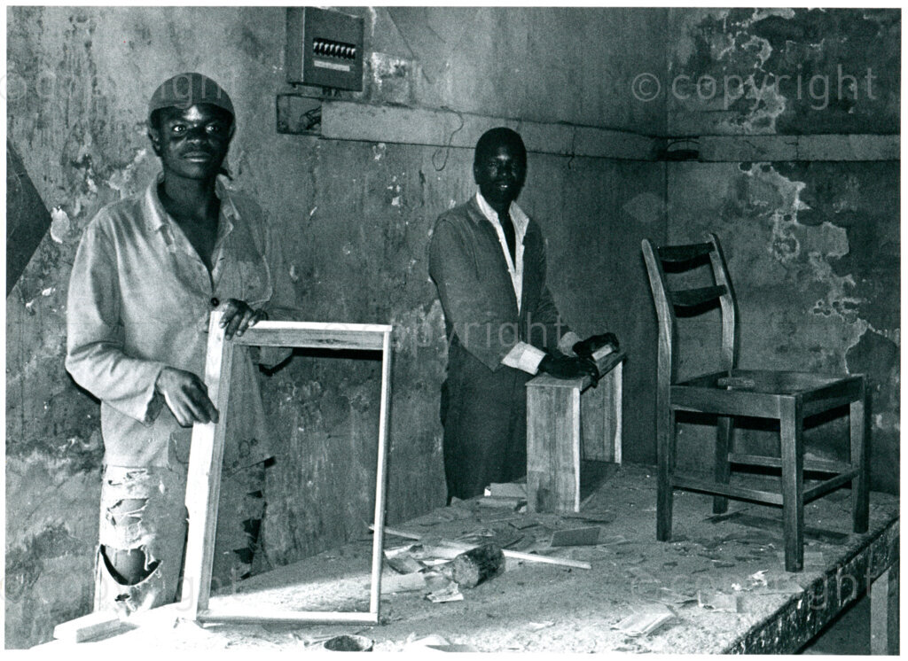 Furniture factory The Star of the ANC in Lusaka, 12 April 1979. Photographer: Rob Duyker.