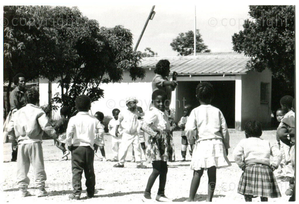 Creche in ANC camp, probably in Angola; 1988. Photographer unknown.