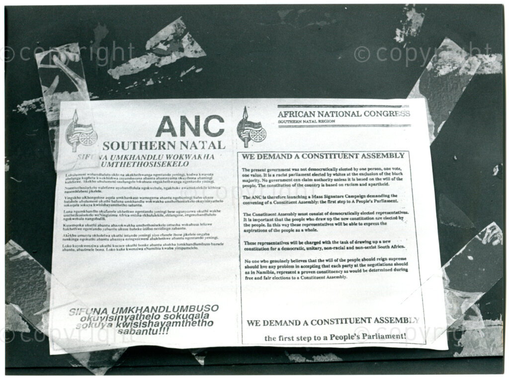 ANC Southern Natal pamphlet: 