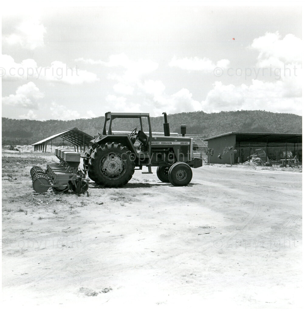 One of the tractors of the farm in Mazimbu, Tanzania, 1984. Photo: Eli Weinberg Photo Lab.
