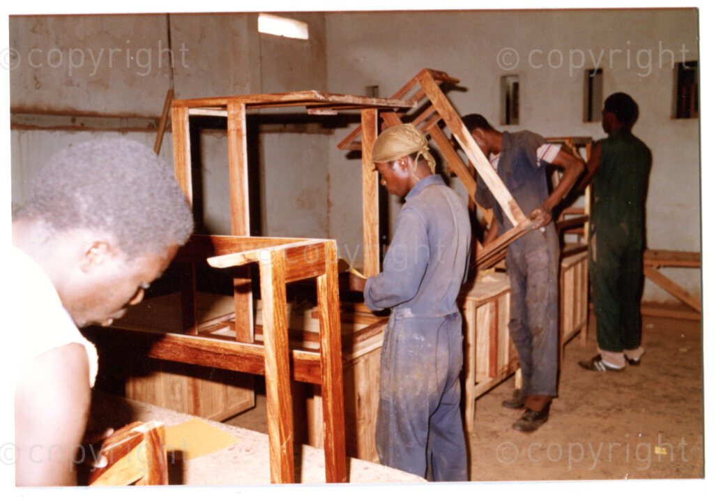 The ANC's Star furniture factory near Lusaka, Zambia, 1984. Photographer unknown.