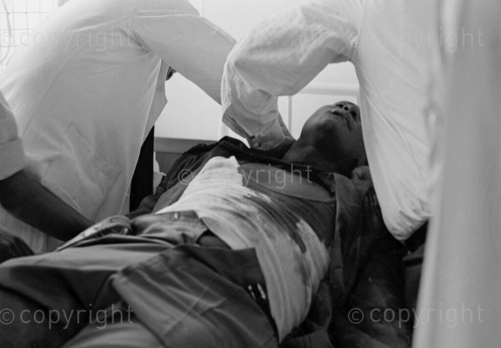 The medical team at Nairobi Hospital desperately tried to resuscitate Tom Mboya.