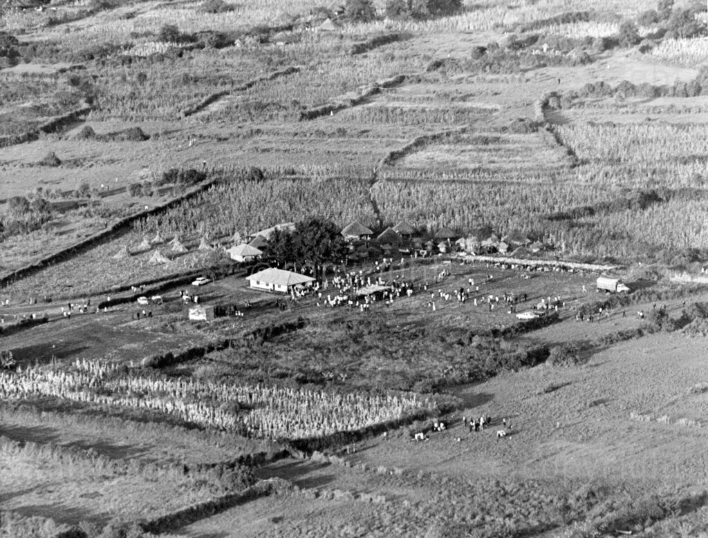 This is the Mboya family home on Rusinga Island, Lake Victoria. It is here that Tom Mboya was buried according to tribal custom. 
Photo credit: Mohamed Amin / Camerapix / african.pictures