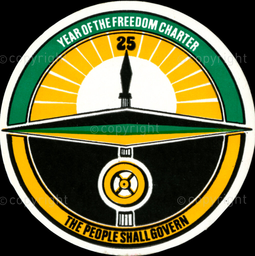 Sticker

Year of the Freedom Charter

25th Anniversary

The People Shall Govern