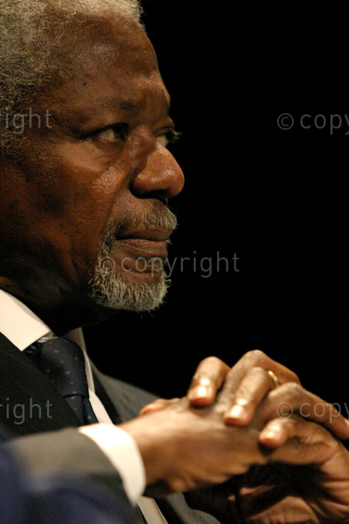 Kofi Annan during the announcement of the new group called 'The Elders' held on 18/07/07 at the Constitutional Hill in Braamfontein, Johannesburg in Gauteng, South Africa. Photo: Oupa Nkosi