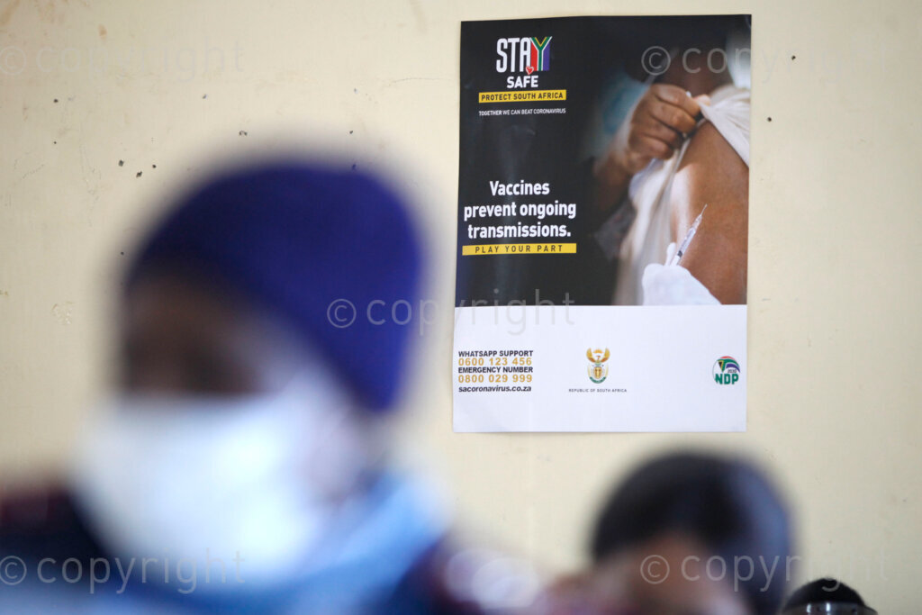 Elderly people and teachers getting the Covid-19 vaccines at Naledi Extension 2 Sports Centre in Soweto, Johannesburg in Gauteng, South Africa. The teachers are vaccinated with the Johnson & Johnson jab while the elders received the Pfizer jab. 24/06/21 Photo: Oupa Nkosi