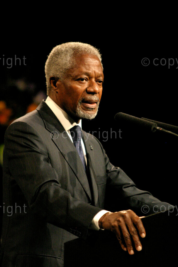 Kofi Annan during the announcement of the new group called 'The Elders' held on 18/07/07 at the Constitutional Hill in Braamfontein, Johannesburg in Gauteng, South Africa. Photo: Oupa Nkosi