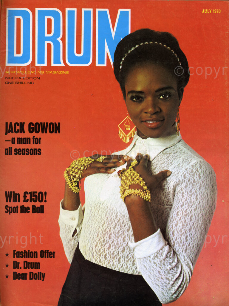 Jack Gowon – a man for all seasons; Verso: Cover girl is charming 23-year-old Josephine Adeyemi, from Ijebu-Ode In Western Nigeria. She is now in Britain, studying dressmaking and design, and working hard to find success as a fashion model. Fashion is Josephine's favourite interest, and one day she hopes to launch out asa designer in Nigeria, perhaps with her own model institute or training school.