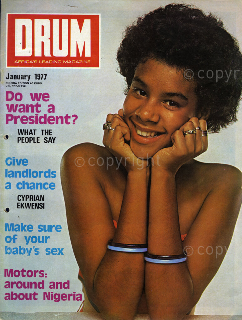 Do We Want A President? Verso: Our gorgeous cover girl this month is Glendine.