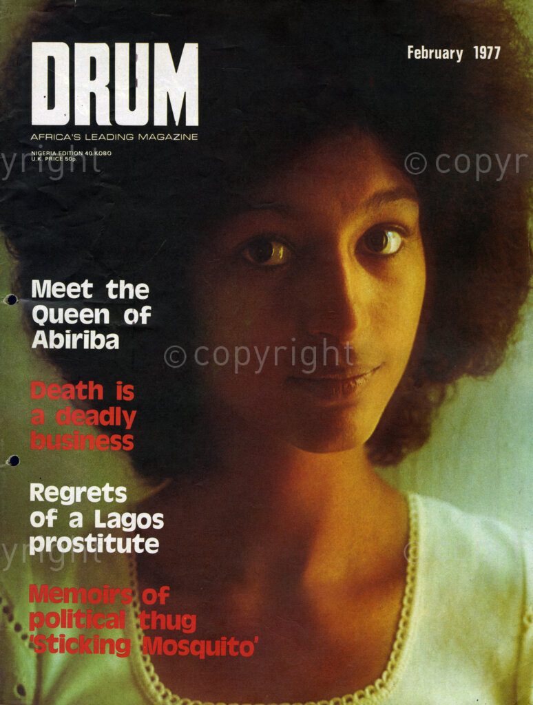Meet the Queen of Abiriba; Verso: Cover girl is delightful Astrid.