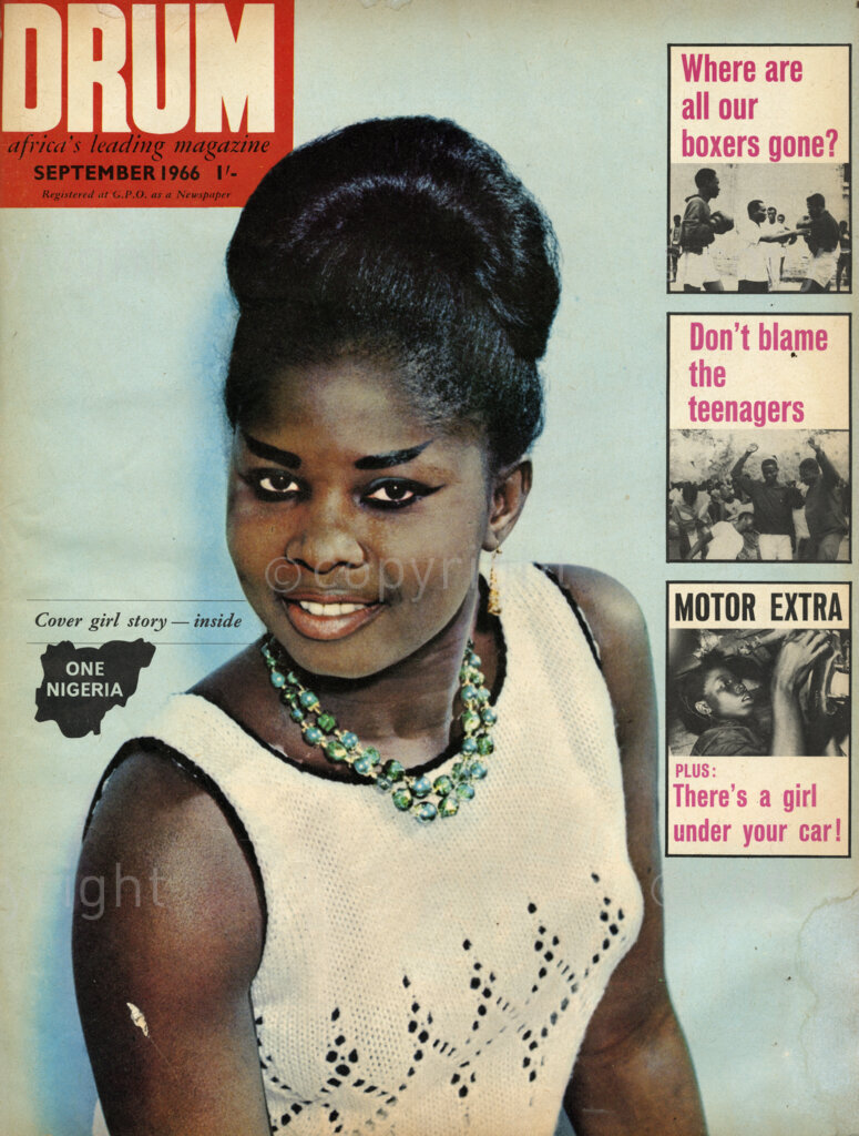 Where Are All Our Boxers Gone? Verso: Cover girl Gladys Brown, 22-year-old from Christiansborg, Accra, Ghana.