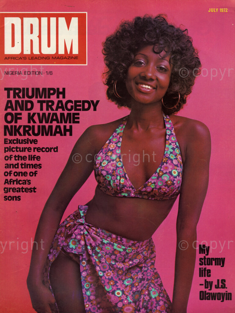 Triumph and Tragedy of Kwame Nkrumah; Verso: Cover girl Tamara Joseph, a girl who is making a big success of modelling. She originally had plans to study medicine, but her good looks and slim figure soon produced offers of photographic work.