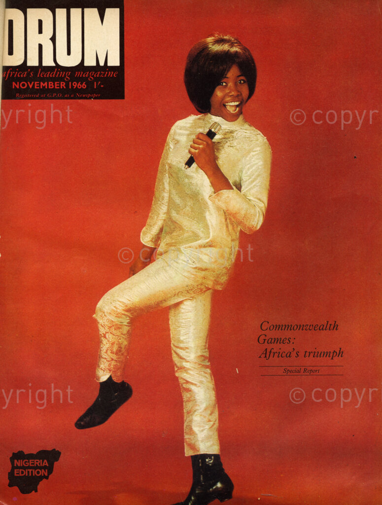Commonwealth Games: Africa's triumph; Verso: Cover girl Millie Small the twinkle eyed Jamaican singer who made the top hit 'Lollipop' become our girl of the months as she launches on a great West African tour.