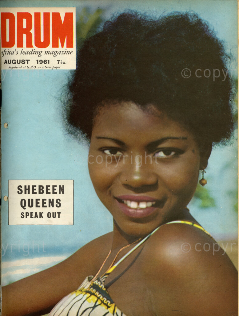 Shebeen Queens Speak out; Verso: Cover girl Abigail Kofe from Ghana.