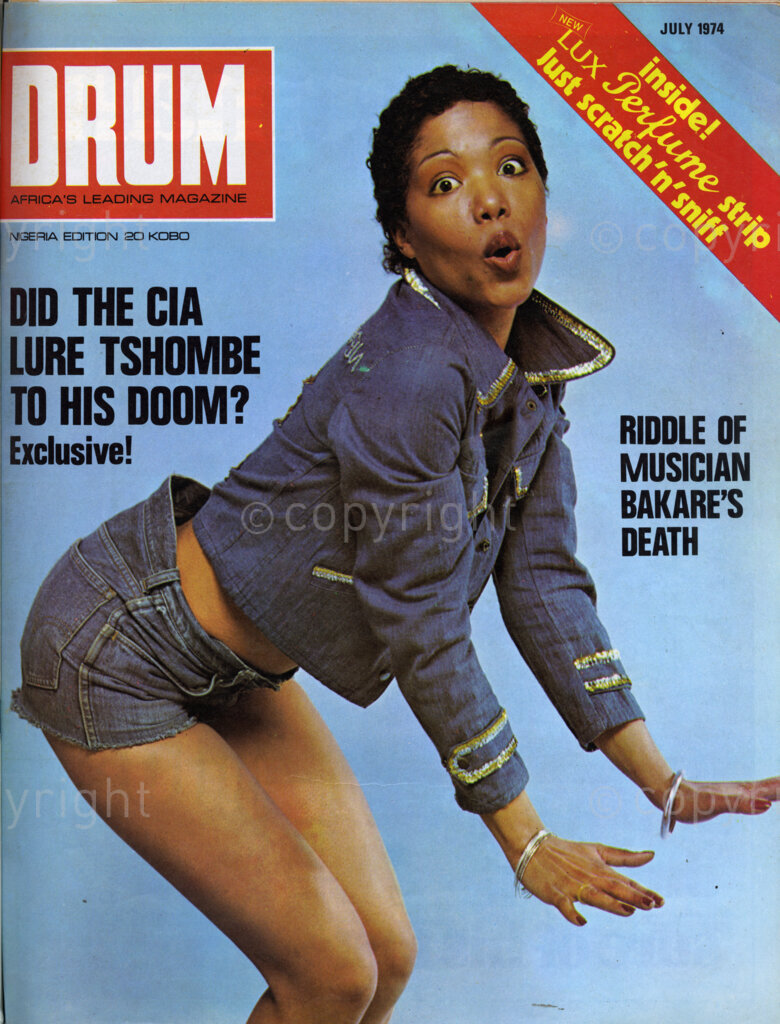 Did the CIA Lure Tshombe to His Doom? Riddle of Musician Bakare's Death; Verso: Cover girl African model girl Monica Niema enjoys keeping up with latest fashion trends: hence the military look on the cover.