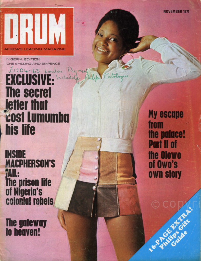 The Secret Letter that Cost Lumumba His Life; Verso: Cover girl 17-year-old Lorraine Dawkins. Lorraine was asked to take part in a beauty contest in UK this year. She hesitated, but finally agreed. And she won. Lorraine lives in London, and for the past two years has been an apprentice hairdresser.