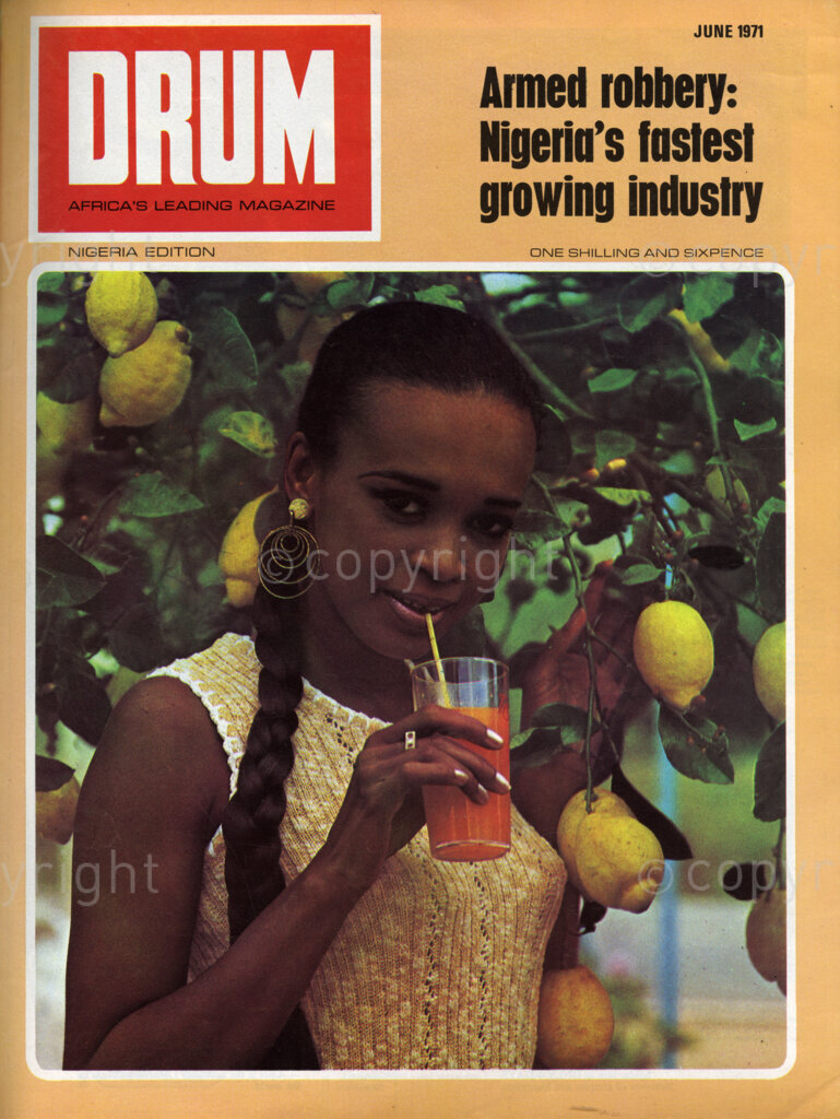 Armed robbery : Nigeria's fastest growing industry; Verso: Cover girl 19-year-old Marguerite Boulware left Zambia two years ago for Italy where to make ends meet she played her guitar and sang with a pop group.