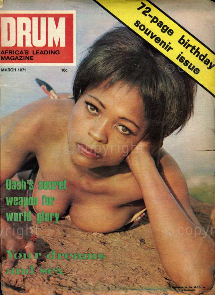 Qash's secret weapon for world glory; 72-page birthday souvenir issue; Verso: Jane Ngwenya points out she was too young to remember Drum as a baby, though she's not giving her age away! With her delightful figure she has done well in the beauty stakes winning the Miss Vereeniging title. But Jane has a greater ambition. A former nurse, she says she wants to dedicate her future to saving life.
