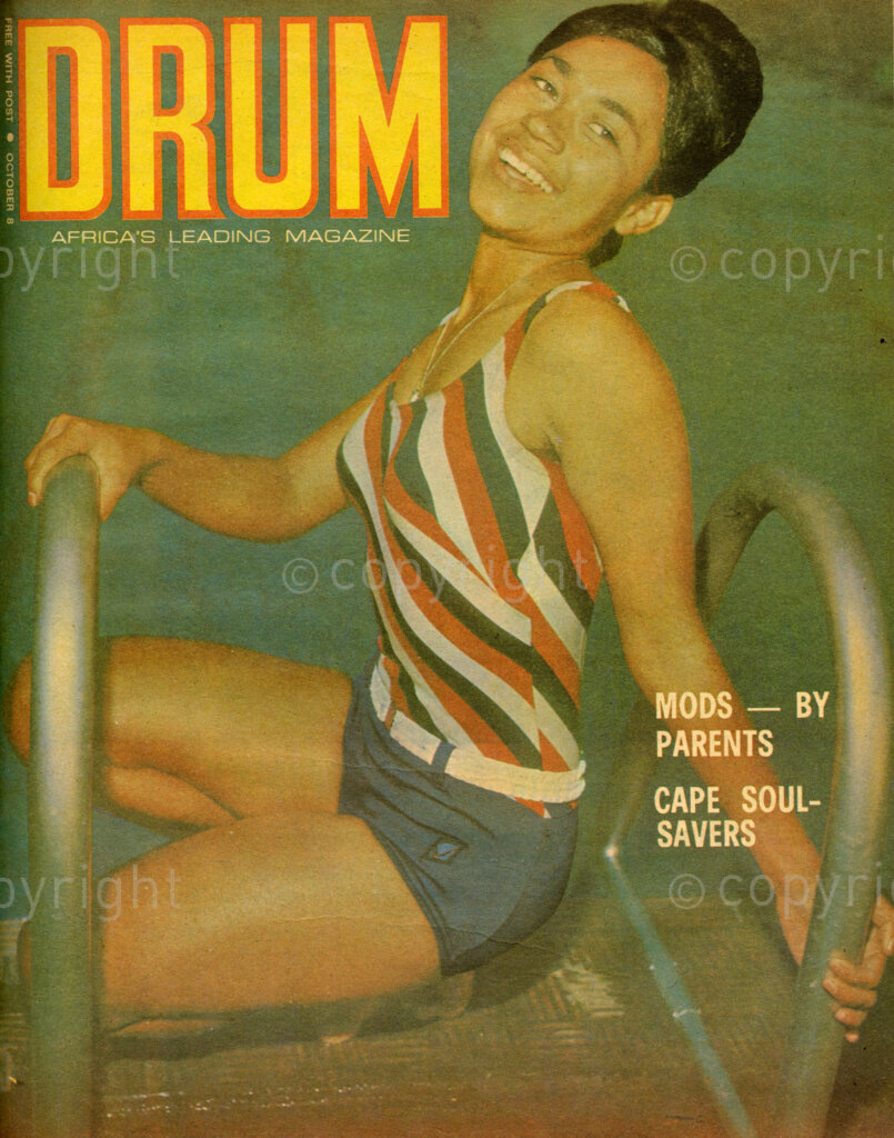 Mods – by parents; Cape Soul-savers; Verso: Cover girl Ruth – the day was grey and the water was cold at the Coronationville swimming baths, Johannesburg. But that didn’t stop our attractive teenage covergirl from going through her paces. Her name is Ruth Gentle... and she's sweet too!