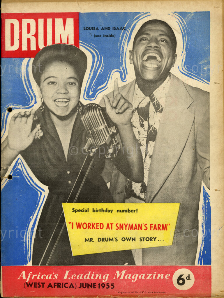 I worked at Snyman's Farm Mr. Drum's Own Story… Verso: Louisa Emmanuel and Isaac Peterson – Jazzing the blues.